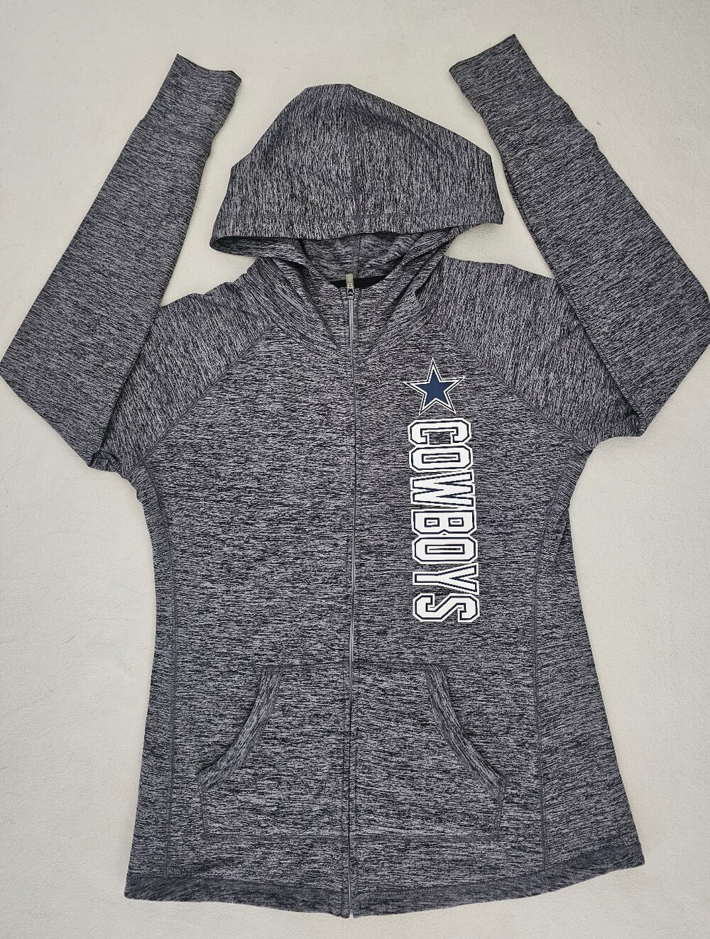 NFL Team Apparel Group Wms Dallas  Cowboys Marled Full-Zip Hoodie Jacket SZ M